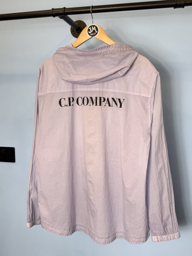 Large C.P. Company Lilac Light Microweave Hooded Jacket