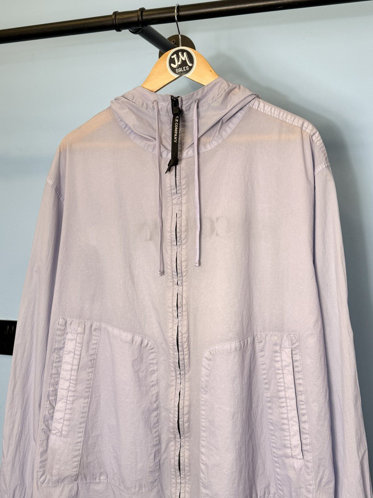 Large C.P. Company Lilac Light Microweave Hooded Jacket - Image 4