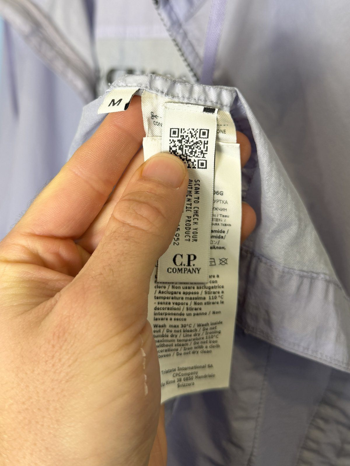 Large C.P. Company Lilac Light Microweave Hooded Jacket - Image 5
