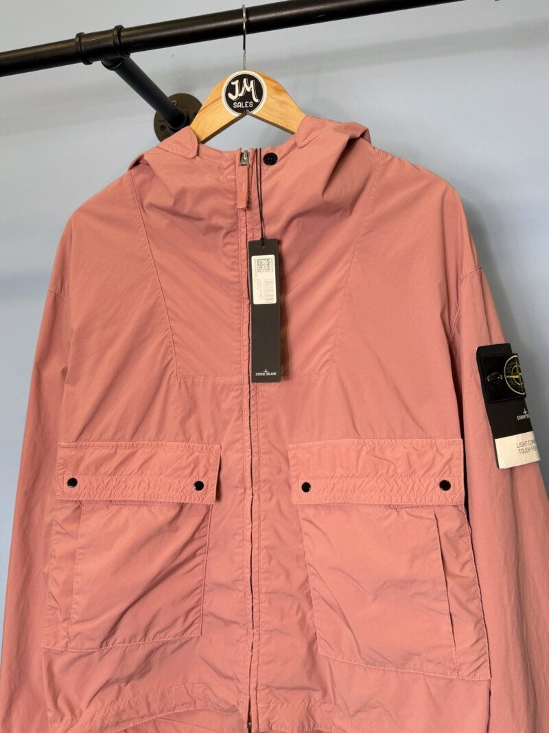 Alternative view of BNWT Medium Stone Island Pink Light Compact Touch Poly-TC Hooded Jacket
