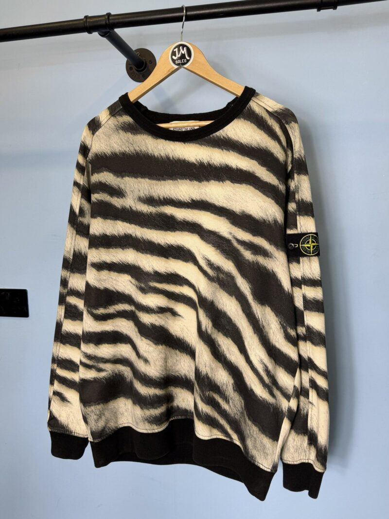 RARE XXL Stone Island White Tiger Camo Crewneck Sweatshirt Jumper