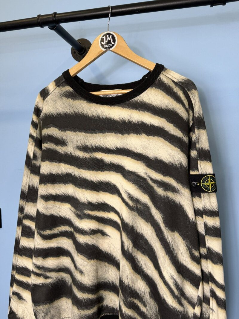Alternative view of RARE XXL Stone Island White Tiger Camo Crewneck Sweatshirt Jumper