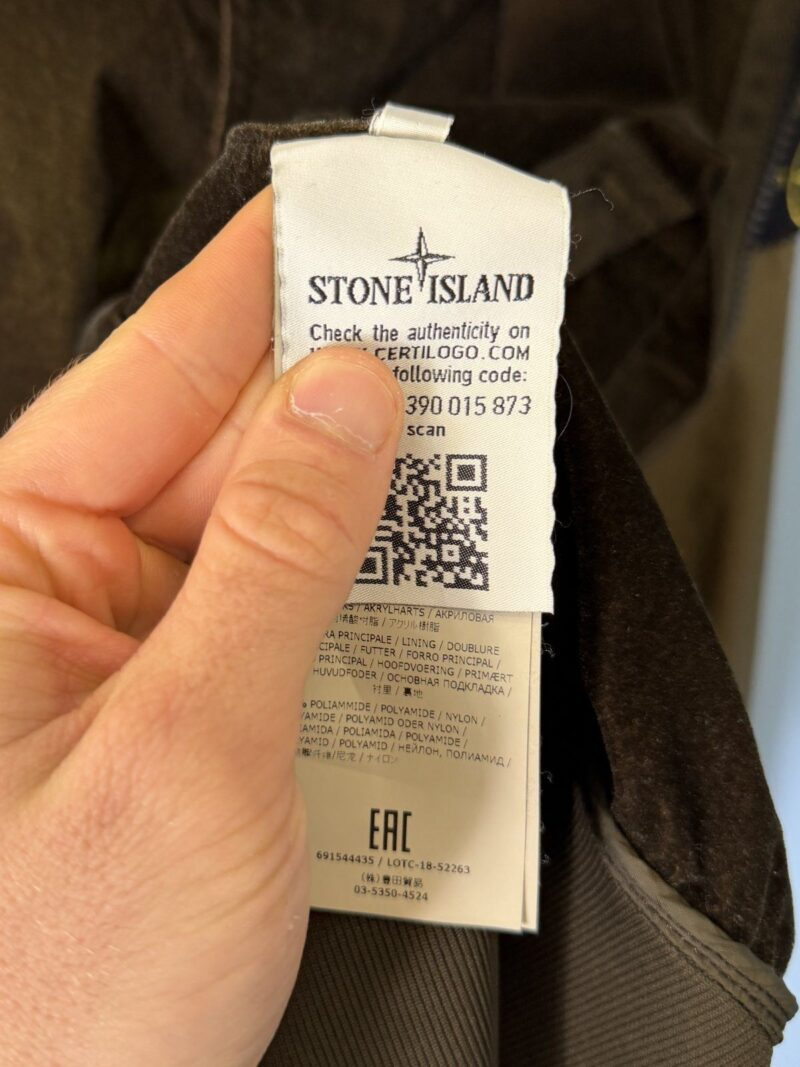 Medium Stone Island Olive Green Lamy Flock Hooded Jacket - Image 6