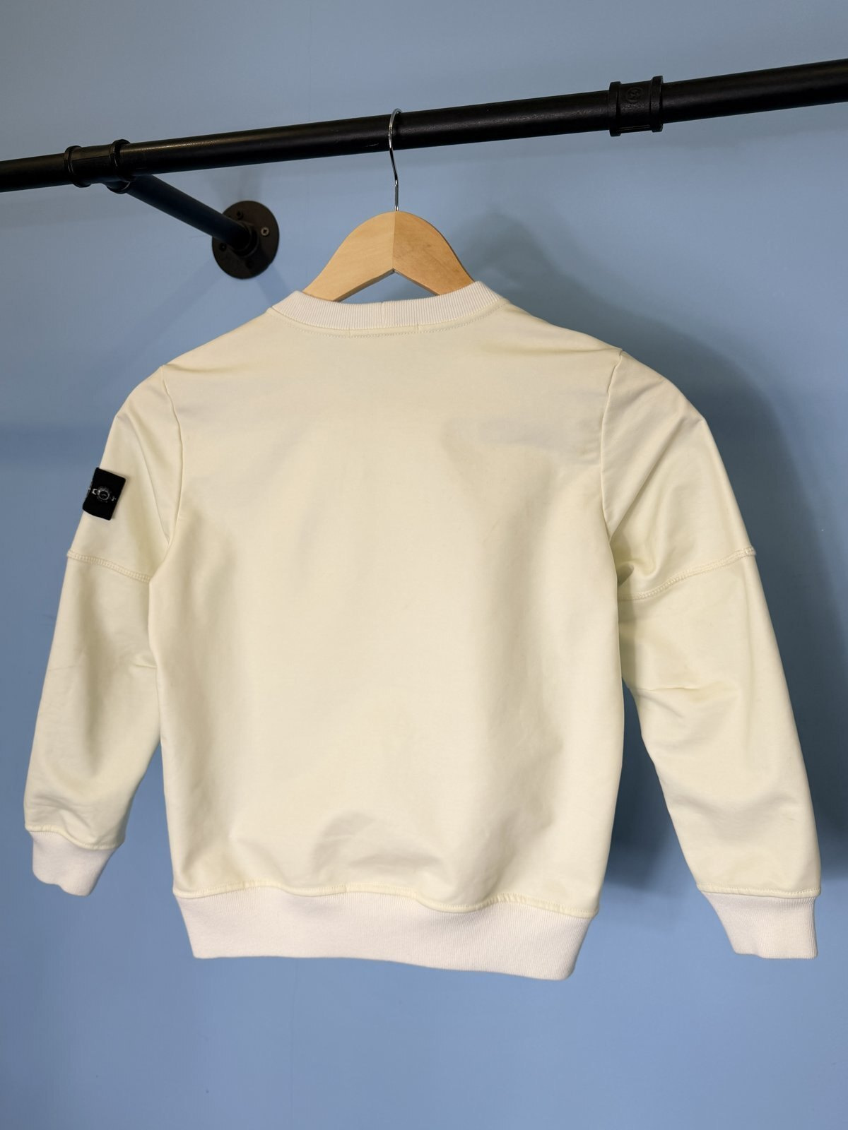 RARE Age 8 Stone Island Junior White Glow in the Dark Crewneck Sweatshirt Jumper - Image 6