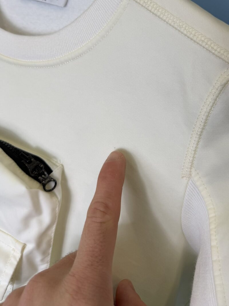 RARE Age 8 Stone Island Junior White Glow in the Dark Crewneck Sweatshirt Jumper - Image 8