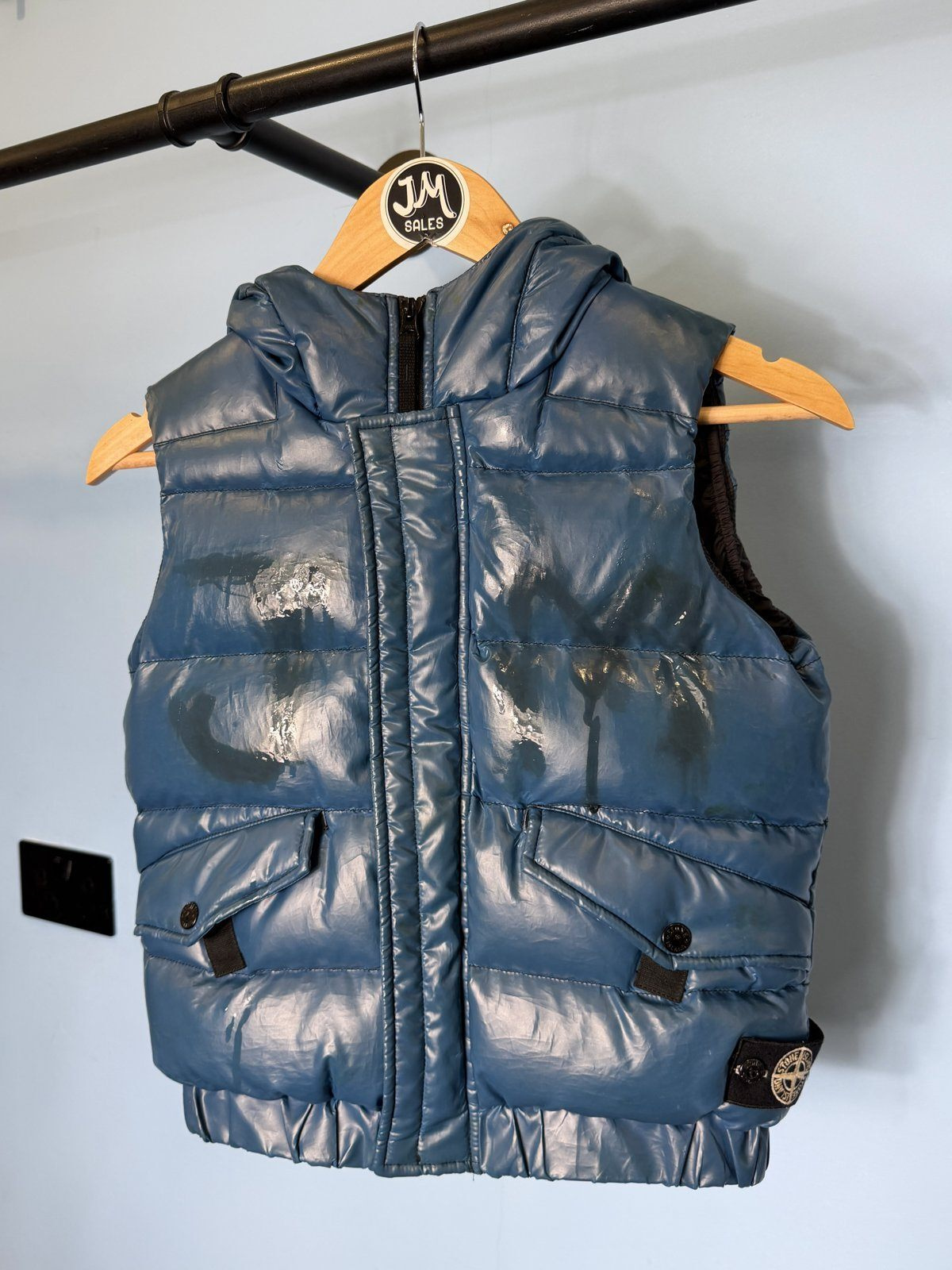 RARE Age 8 Stone Island Junior Blue Ice Down Gilet