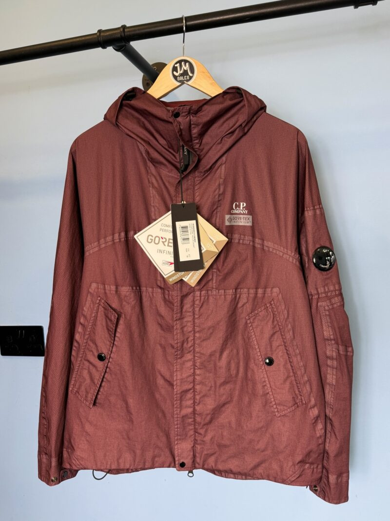 BNWT C.P. Company Burgundy Grey Gore G Type Goretex Infinium Lightweight Jacket