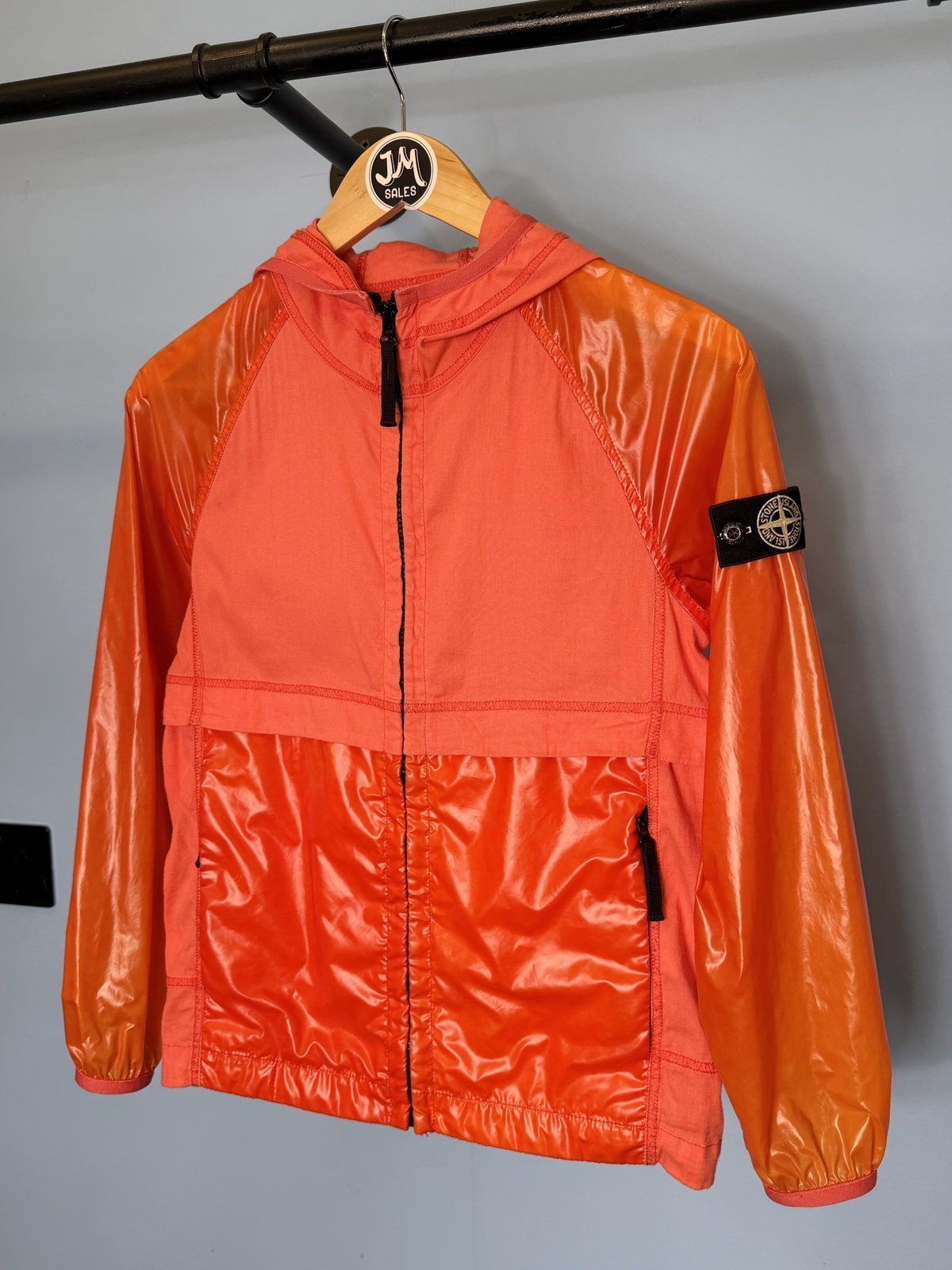 RARE Age 10 Stone Island Junior Red Orange Heat Reactive Lamy Jacket - Image 2