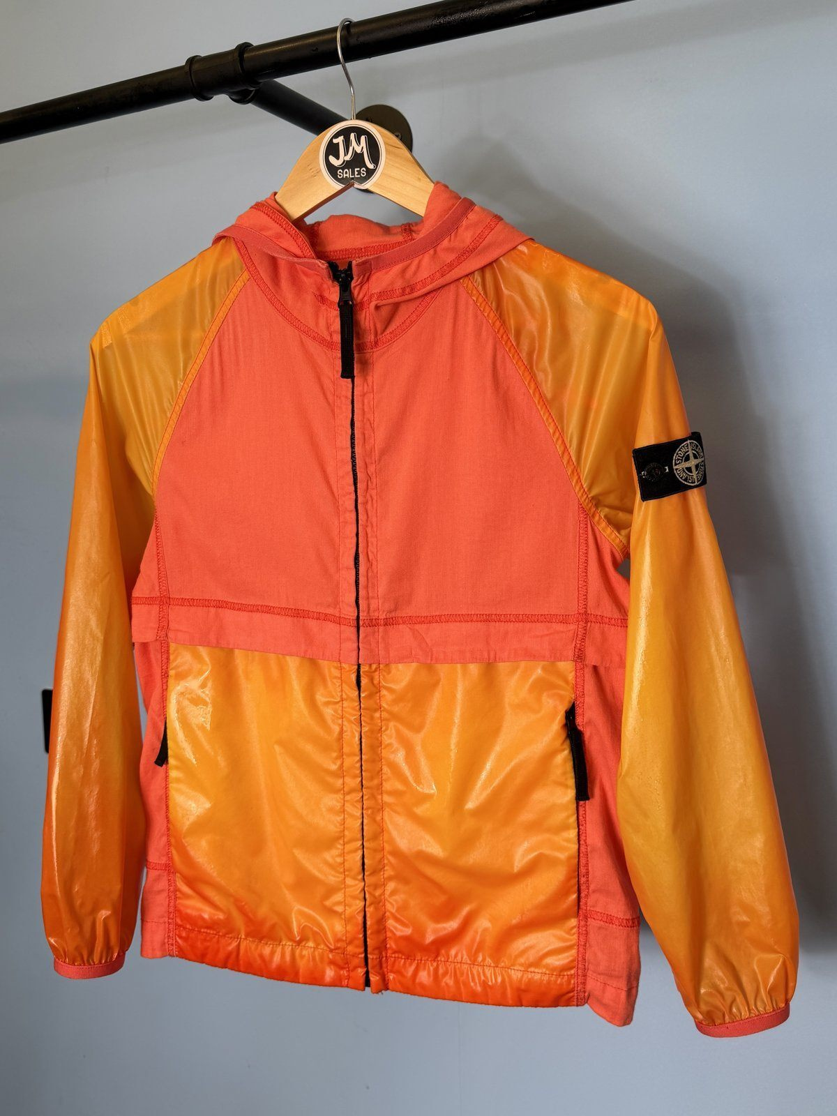 RARE Age 10 Stone Island Junior Red Orange Heat Reactive Lamy Jacket - Image 3