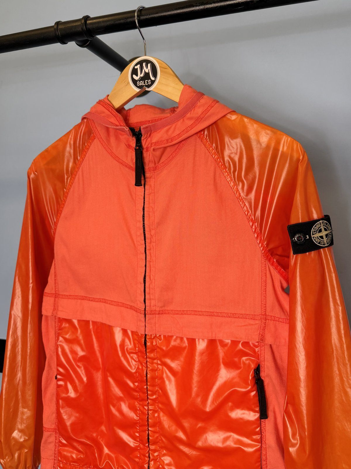 RARE Age 10 Stone Island Junior Red Orange Heat Reactive Lamy Jacket - Image 4