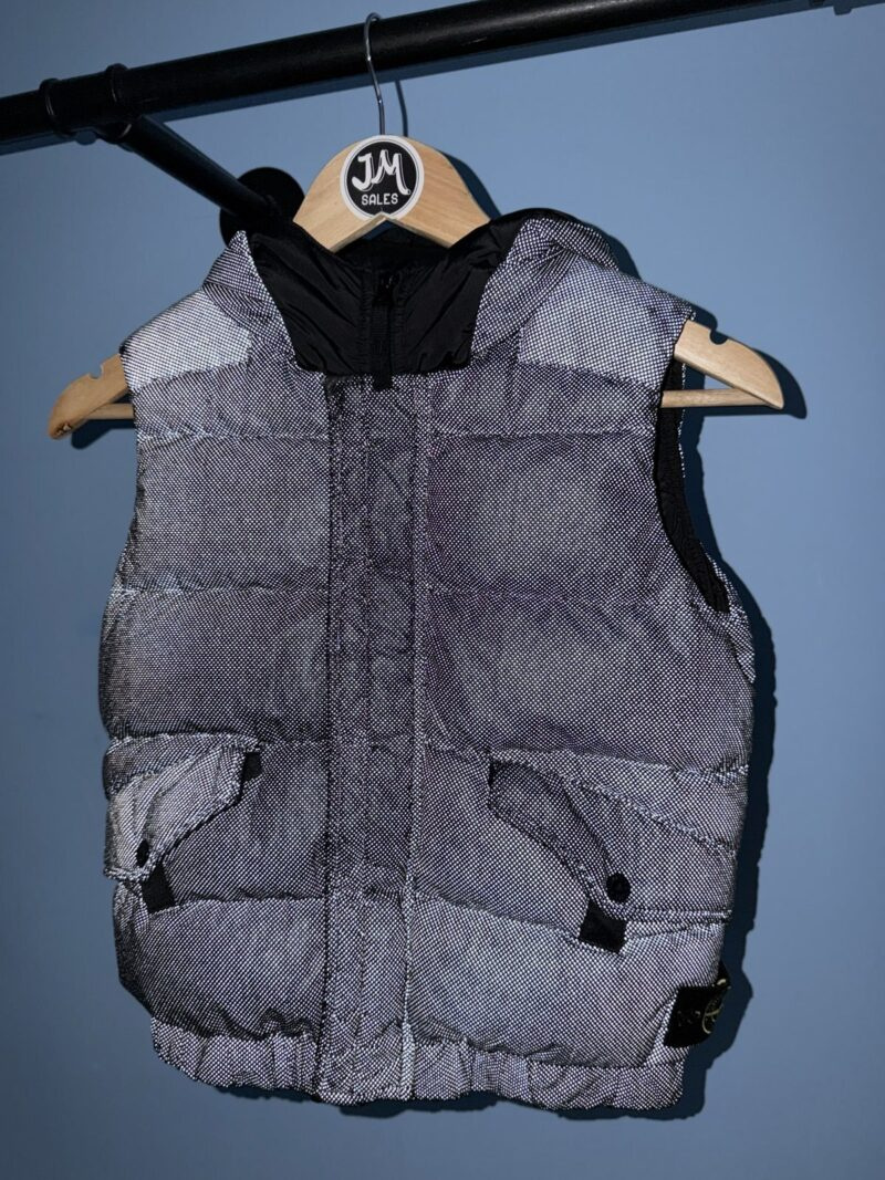 RARE Age 8 Stone Island Junior Grey Reflective Down Gilet