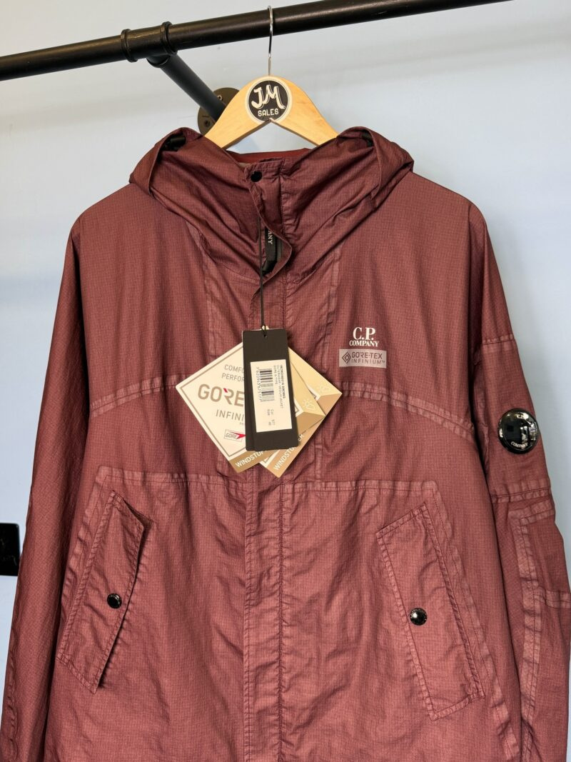 Alternative view of BNWT C.P. Company Burgundy Grey Gore G Type Goretex Infinium Lightweight Jacket