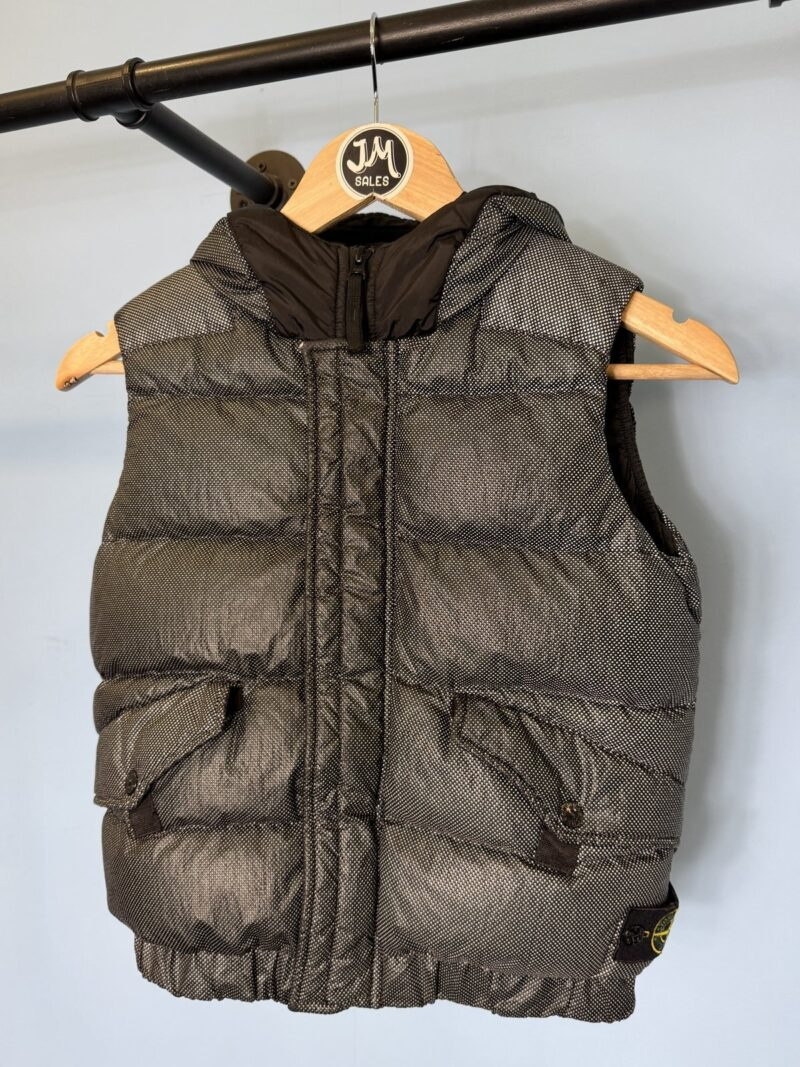 Alternative view of RARE Age 8 Stone Island Junior Grey Reflective Down Gilet