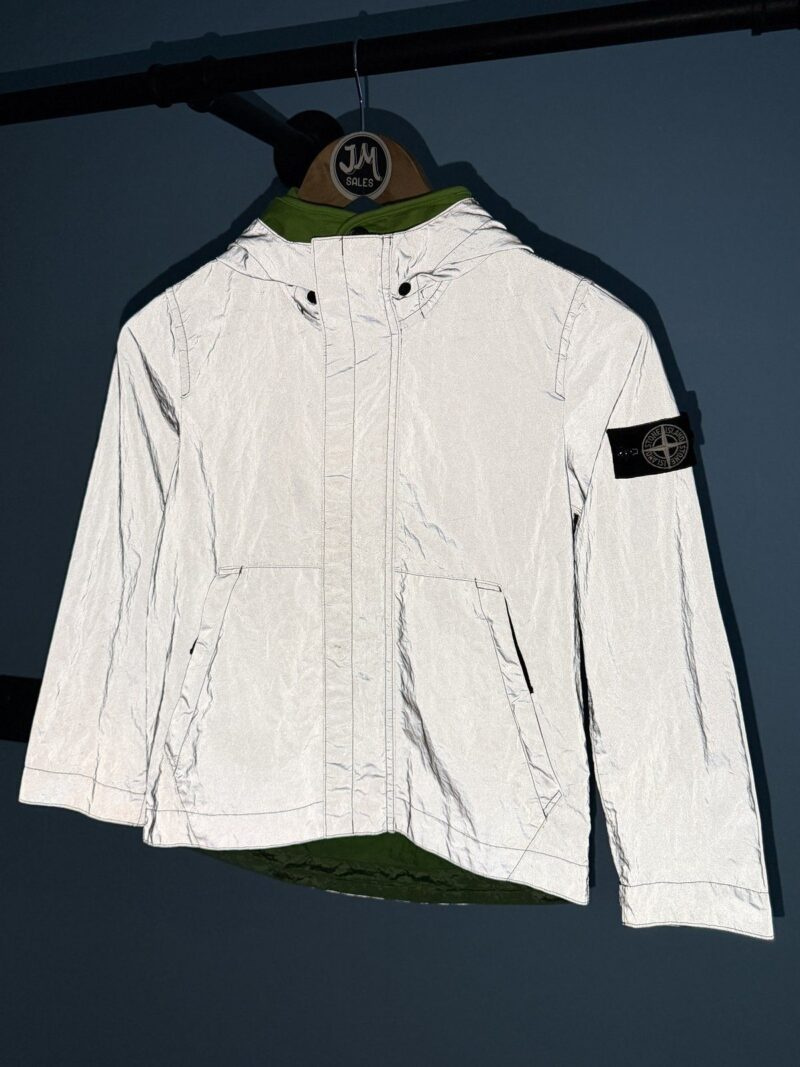 RARE Age 8 Stone Island Junior Silver Plated Reflective Jacket