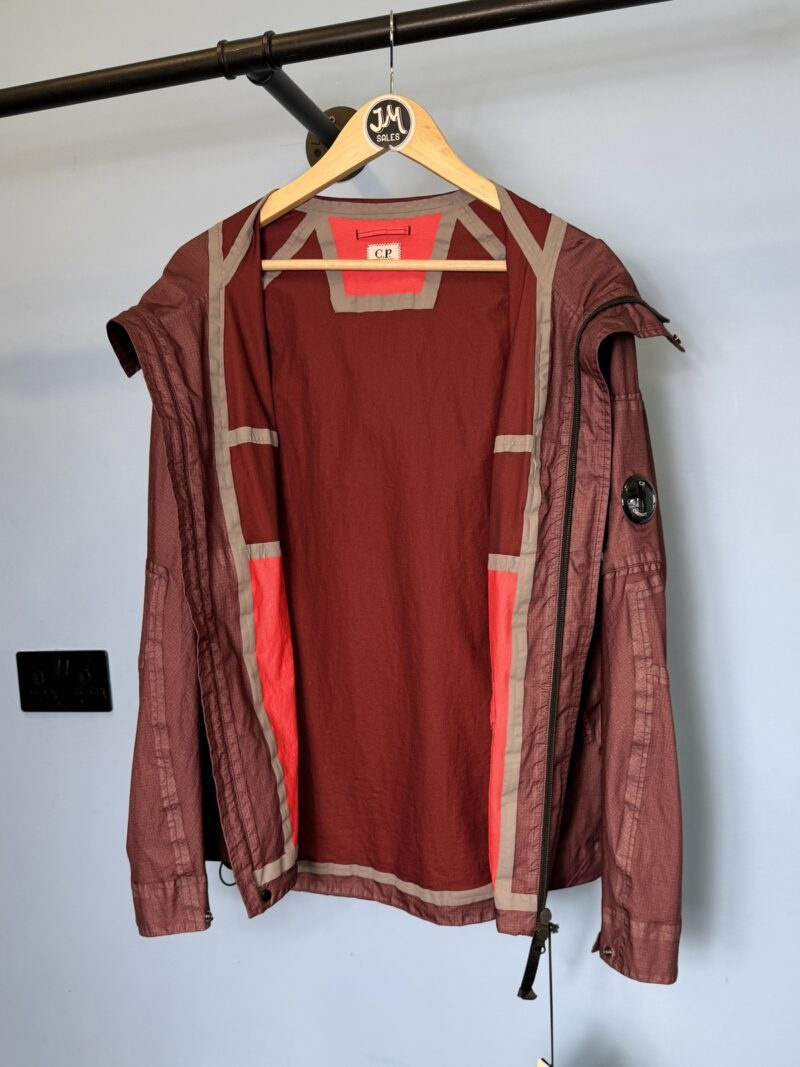 BNWT C.P. Company Burgundy Grey Gore G Type Goretex Infinium Lightweight Jacket - Image 3