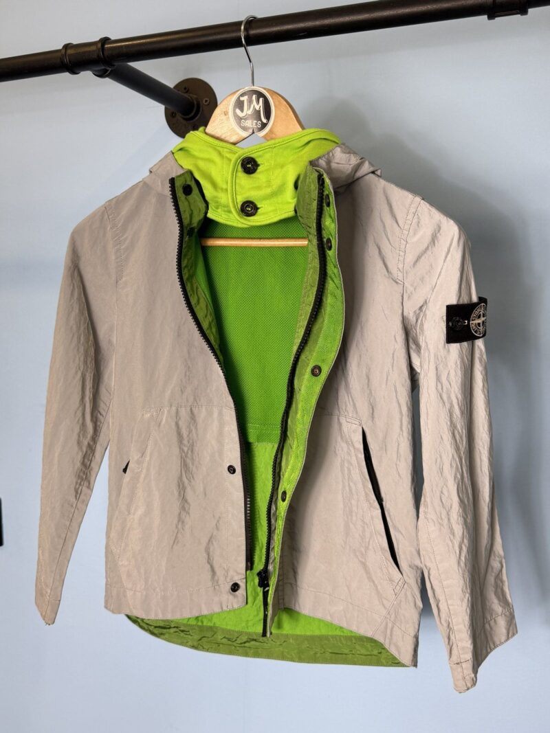 RARE Age 8 Stone Island Junior Silver Plated Reflective Jacket - Image 5