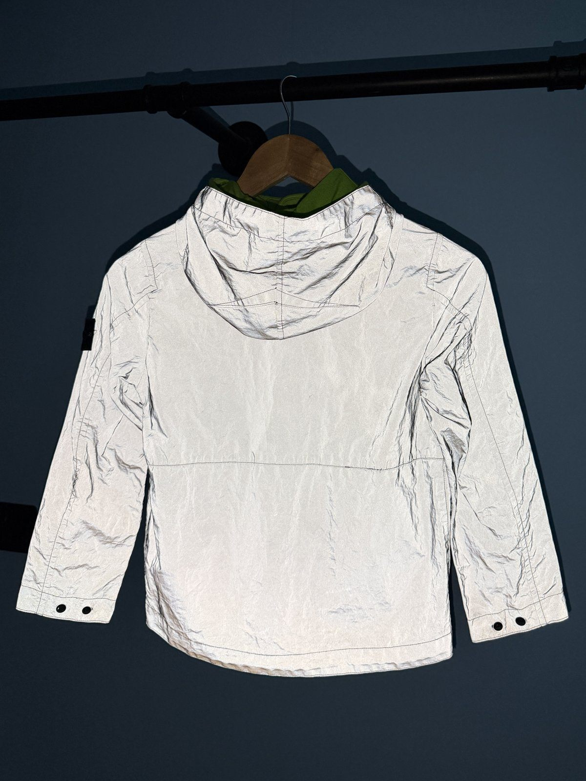 RARE Age 8 Stone Island Junior Silver Plated Reflective Jacket - Image 6