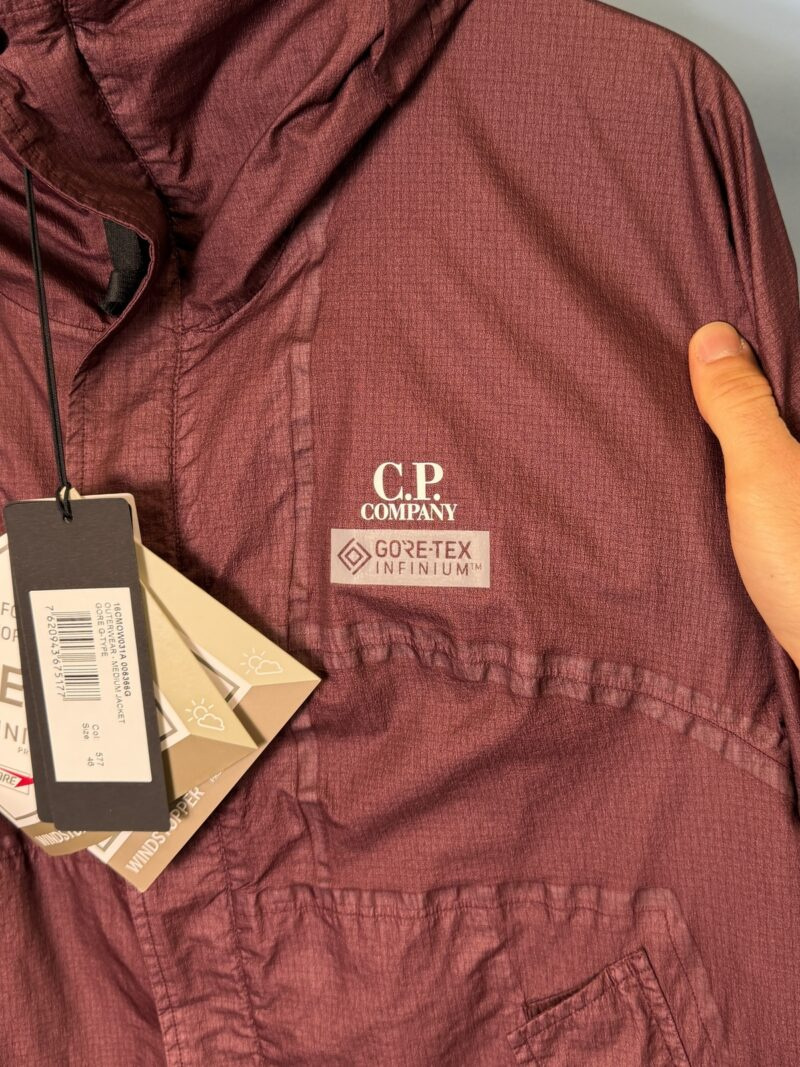 BNWT C.P. Company Burgundy Grey Gore G Type Goretex Infinium Lightweight Jacket - Image 4
