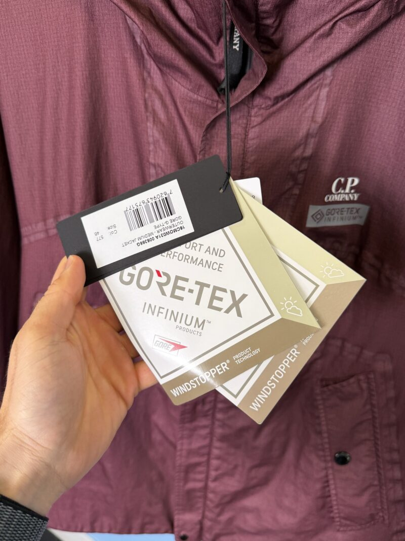 BNWT C.P. Company Burgundy Grey Gore G Type Goretex Infinium Lightweight Jacket - Image 5