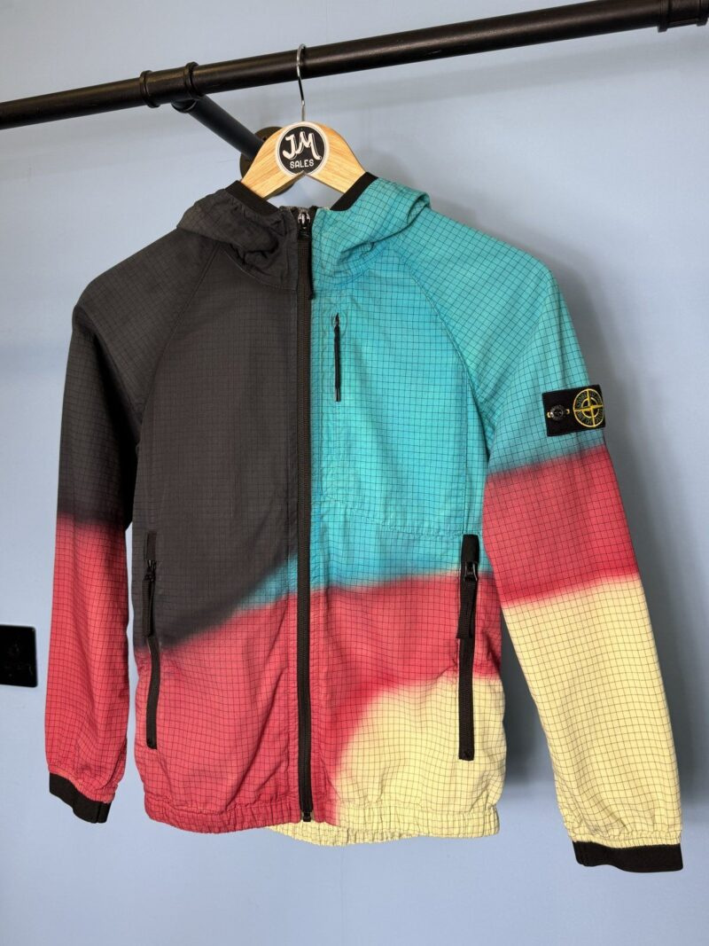 RARE Age 10 Stone Island Junior Multicolour Sample Ripstop Hooded Jacket