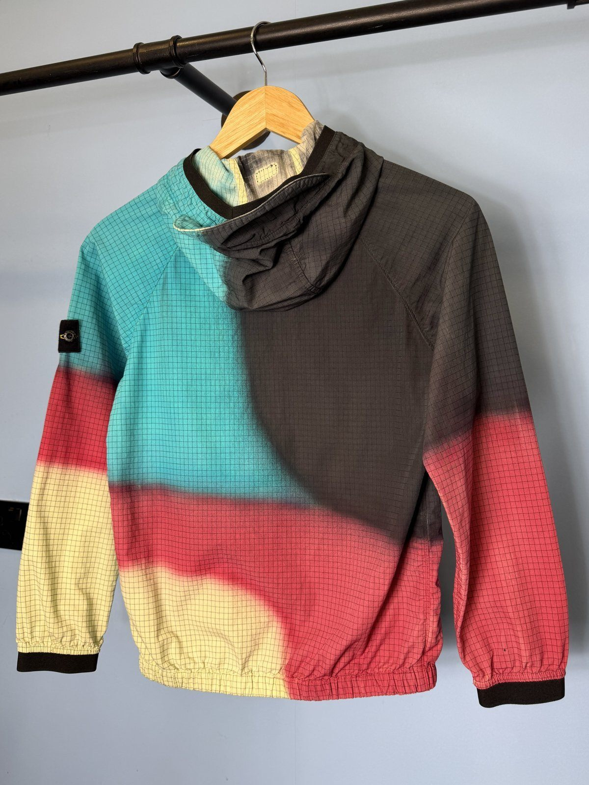 RARE Age 10 Stone Island Junior Multicolour Sample Ripstop Hooded Jacket - Image 3