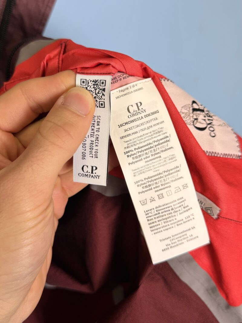 BNWT C.P. Company Burgundy Grey Gore G Type Goretex Infinium Lightweight Jacket - Image 8