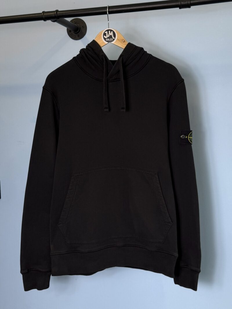 Medium Stone Island Black Hoodie Jumper