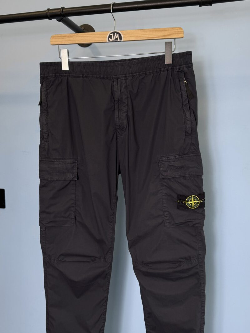 Alternative view of 36W Stone Island Blue Regular Tapered Fit Parachute Tela Cargos