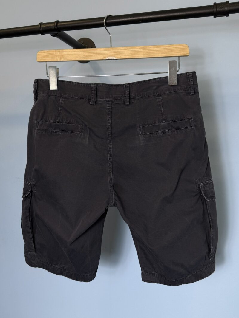 32W Stone Island Navy Blue Old Dye Slim Fit Cargo Shorts - Image 4