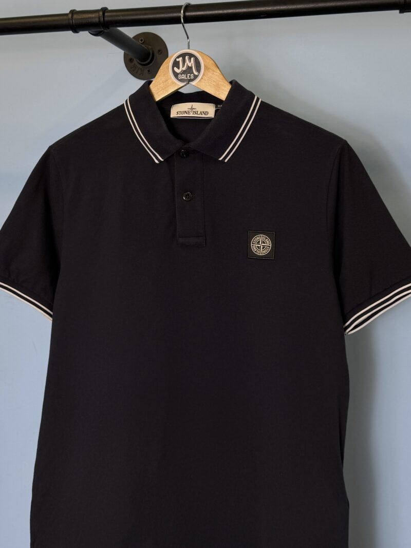 Alternative view of Medium Stone Island Navy Blue Polo Shirt