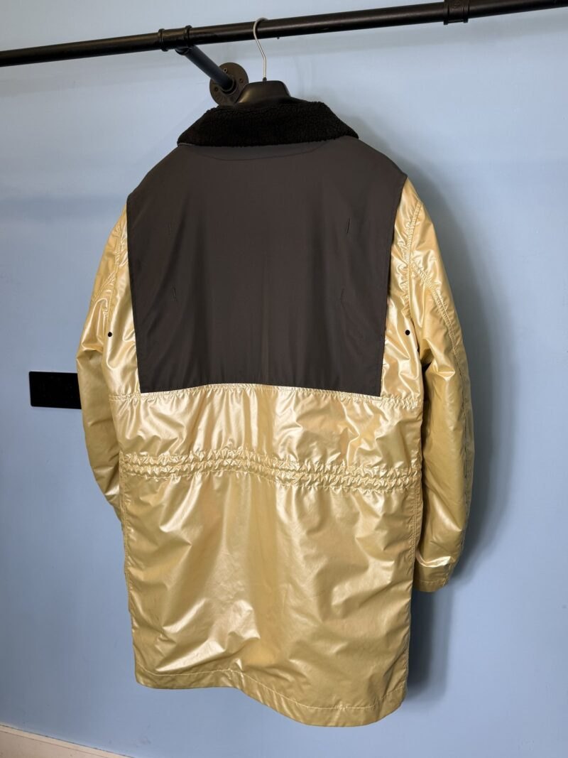 XXL Stone Island Gold Iridescent Coating Tela Parka with Reversible Liner - Image 8